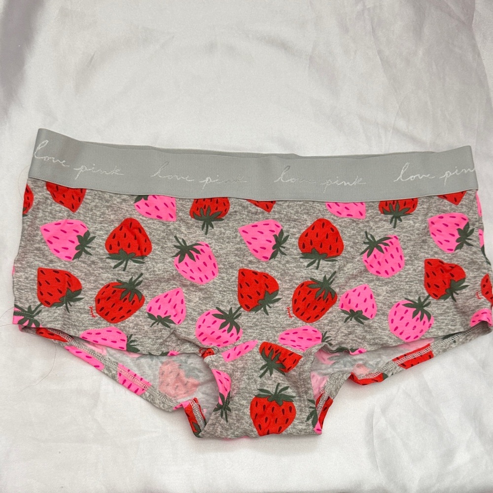 PINK Victoria's Secret Strawberry Print Bottoms